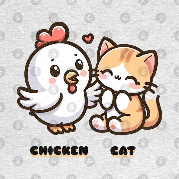 Chicken & Cat by DaysMoon